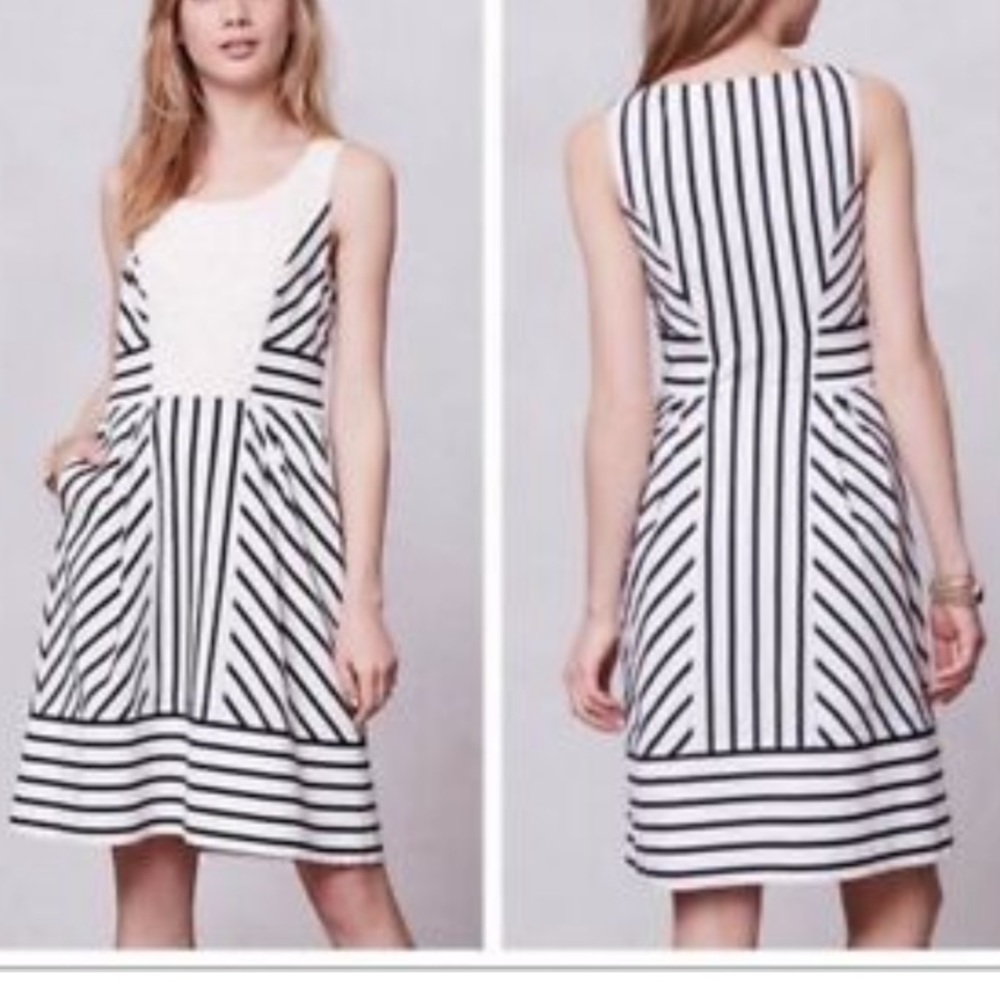 Striped Anthropologie (Maeve) dress.